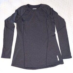 REEBOK WOMENS CROSSFIT PLAYWARM SHIRT DARK GREY SIZE LARGE
